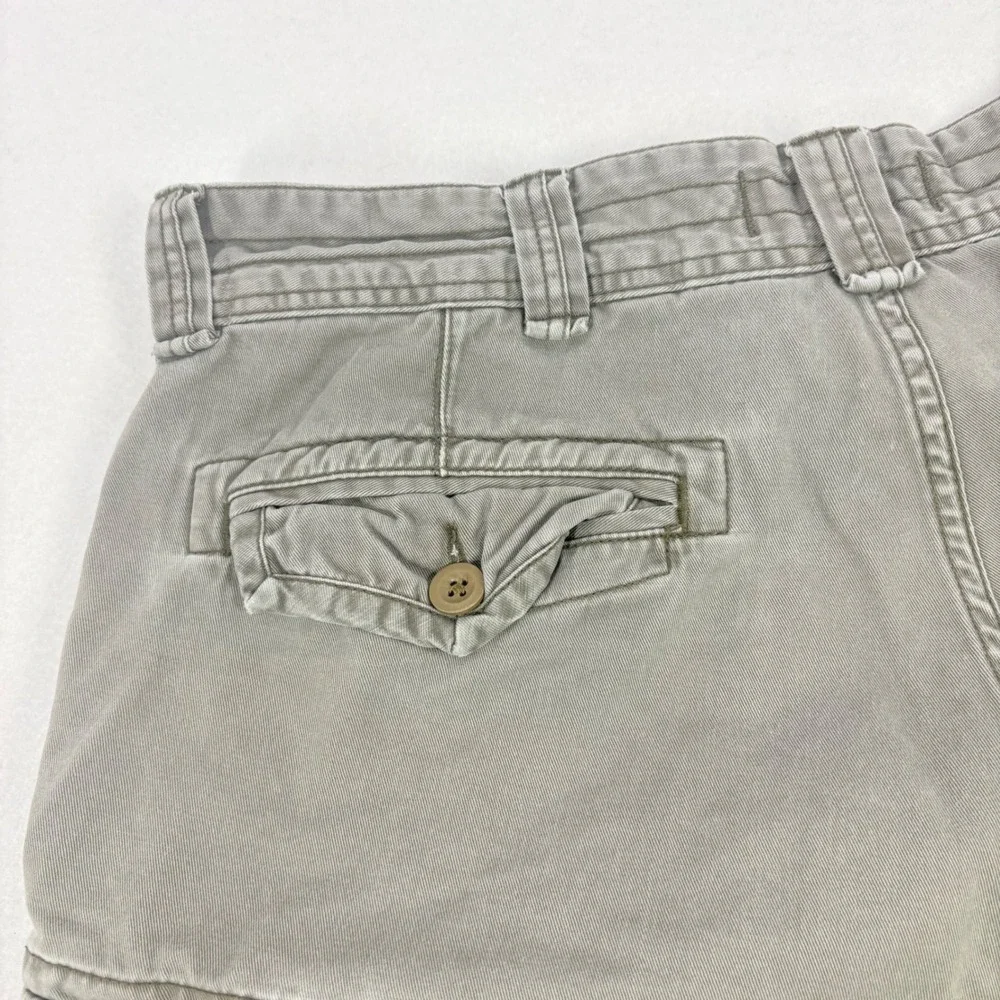 VTG Polo Ralph Lauren Men Cargo Shorts Y2K Grey Utility Fits Sz 35 Skater Grunge
